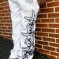 'ODEE' Nylon Trackpants | WHITE